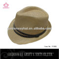 Paja de papel de los hombres baratos Fedora Gorras